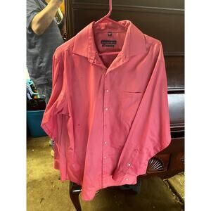 Geoffrey Beene Men’s Pink Dress Shirt Wrinkle-Free/Wrinkle-Resistant Fabric